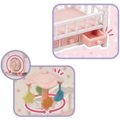 Ігровий набір Sylvanian Families Дитяче ліжечко для трійні з мобілем 5534