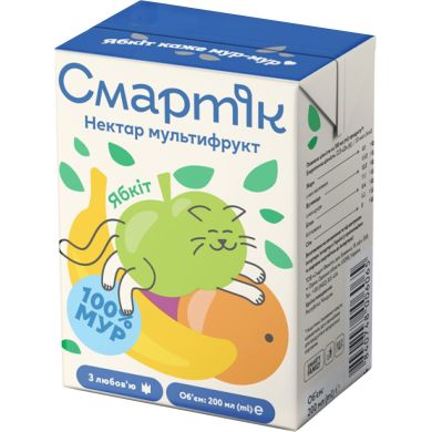 Нектар мультифрукт Смартик 200 мл 4840748006065