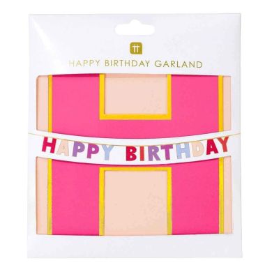 Святкова гірлянда Talking Tables Happy Birthday паперова рожева 3 м ROSE-GARLAND-HB