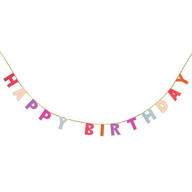 Святкова гірлянда Talking Tables Happy Birthday паперова рожева 3 м ROSE-GARLAND-HB