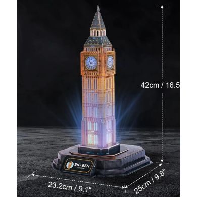 Трехмерная головоломка-конструктор с LED подсветкой БИГ БЕН Cubic Fun L537h