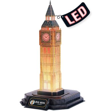 Трехмерная головоломка-конструктор с LED подсветкой БИГ БЕН Cubic Fun L537h