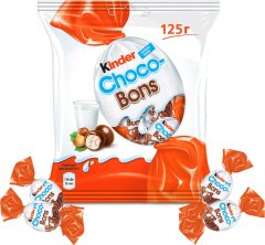 Цукерки Kinder Choco-Bons із молочного шоколаду з молочно-горіховою начинкою 125 г 5413548280189