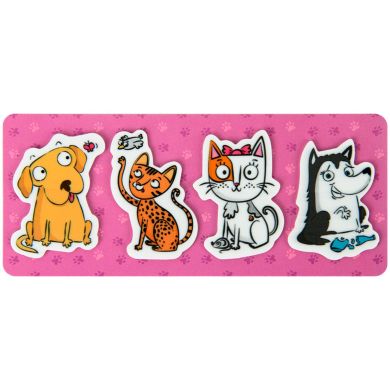 Закладки пластиковые 4x20шт, 35х50 мм, Pets KITE K22-479-5