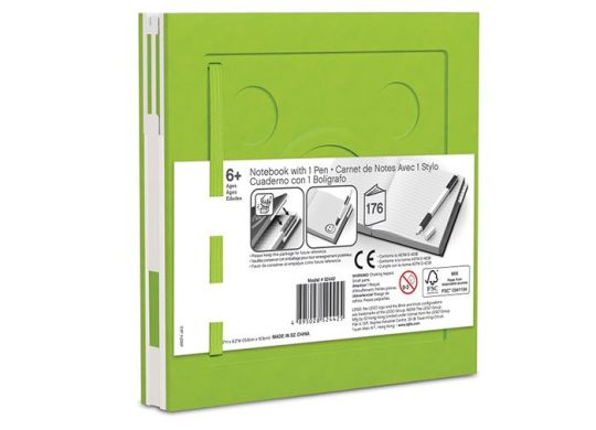 Блокнот з ручкою LEGO Stationery Deluxe лайм 4003064-52442
