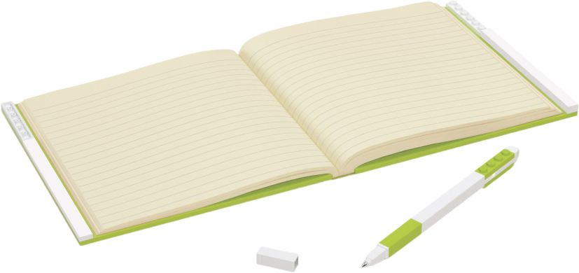 Блокнот з ручкою LEGO Stationery Deluxe лайм 4003064-52442