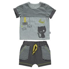 Футболка и шорты 3-6м/68см Серый Bebetto K 2534