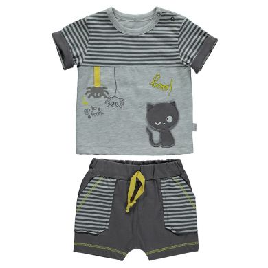 Футболка та шорти 3-6м/68см Сірий Bebetto K 2534