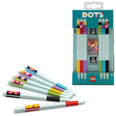 Гелевые ручки, 6шт + 25 деталей LEGO DOTS 4010075-52798