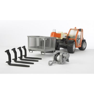 Іграшковий навантажувач JLG 2505 Telehandler з телескопічним ковшем Bruder 02140
