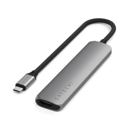 Хаб Satechi 6-in-1 USB-C Slim Multiport 4K Space Grey ST-P6SM
