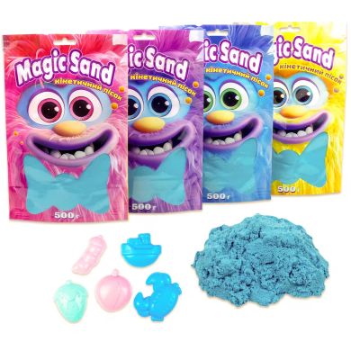 Кінетичний пісок STRATEG Magic sand в пакеті 39403-3 блакитний, 0,500 кг