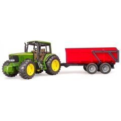 Машинка игрушечная трактор John Deere с прицепом Bruder 02057