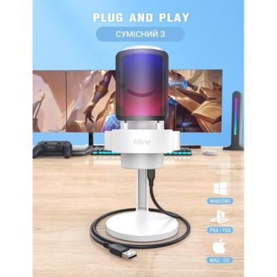 Мікрофон Fifine RGB Ampligame A8W