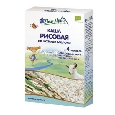 Молочная каша Fleur Alpine Organic рисовая на козьем молоке 200 г 4006303632210