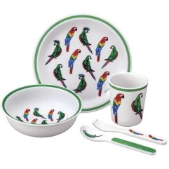 Набір дитячого посуду з 5 предметів у відкритій коробці Папуга Maison Petit Jour LP701P