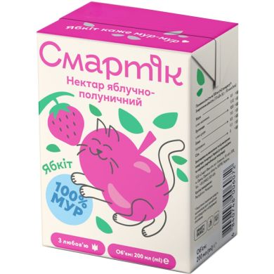Нектар яблоко-клубника Смартик 200 мл 4840748006072