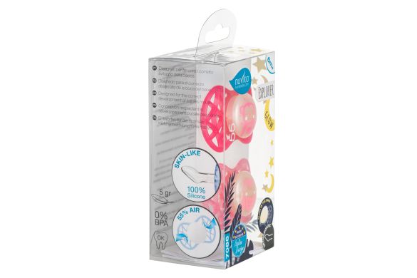Пустышка силиконовая Difrax Natural 6+ месяцев, Lilac_dots 127 Lilac_dots, Розовый