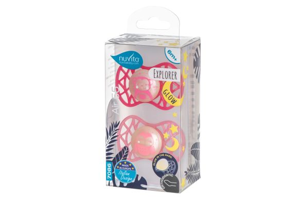 Пустышка силиконовая Difrax Natural 6+ месяцев, Lilac_dots 127 Lilac_dots, Розовый