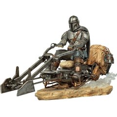 Статуетка MANDALORIAN On Speederbike - Deluxe Art Scale 1/10 (Мандалорець) 17,8 см Iron Studio LUCSWR48721-10