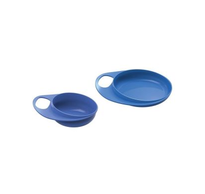 Тарілка для годування Nuvita Easy Eating Глибока і мала 2шт. 18 см NV8461Blue, Синій