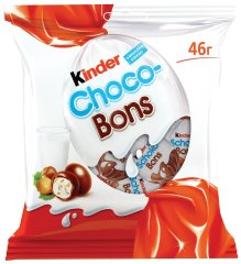 Конфеты Kinder Choco-Bons из молочного шоколада с молочно-ореховой начинкой 46 г 4008400284620