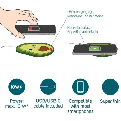 Бездротовий зарядний пристрій для смартфона Super Fast Авокадо Legami WCHAR0001