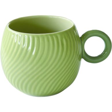 Чашка 350 мл из фарфора в коробке WAVES GREEN POZZI MILANO 1760WAVG