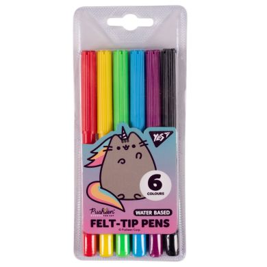 Фломастеры Yes 6 цветов Pusheen rainbow 650540