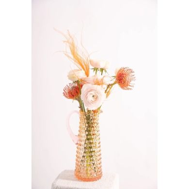 Графін Sunrise Hobnail 1л, янтарно-рожевий KLIMCHI 16185/1000-8572/27