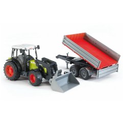 Игрушка-трактор Nectis 267 F с погрузчиком и прицепом, М1:15 Bruder 02112