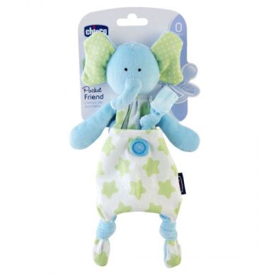 Игрушка с клипсой для пустышки Chicco Elephant 08013.20