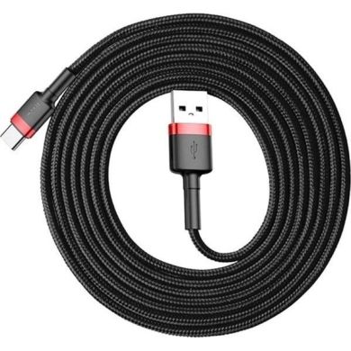 Кабель Baseus USB to Type-C 2A 3m CATKLF-U91 черв/чорн