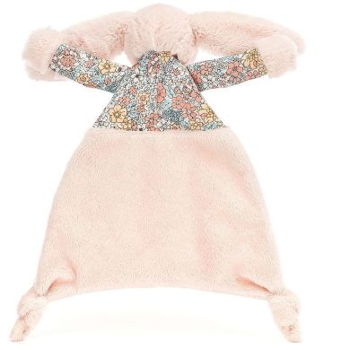 Комфортер-пустушка Сором'язливий квітковий зайчик 25 см Jellycat (Джеллі кет) Little BBC4BL, Рожевий