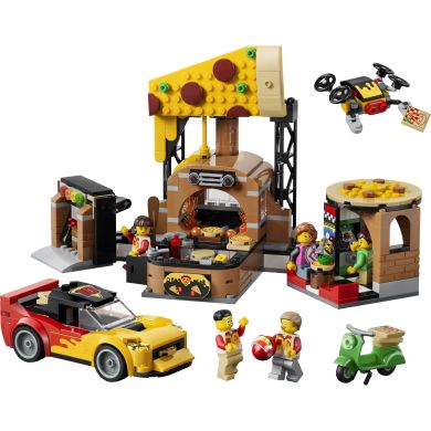 Конструктор Доставка піци з різними транспортними засобами Lego City 60496