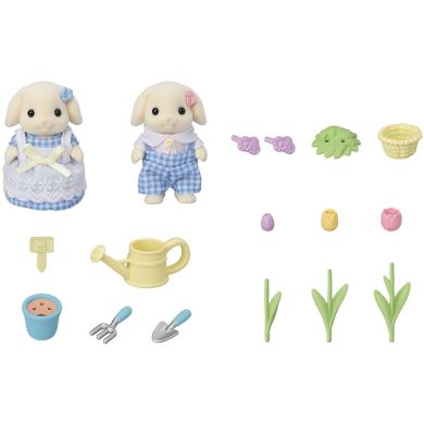 Цветочные кролики-двойняшки с аксессуарами для сада Sylvanian Families 5736