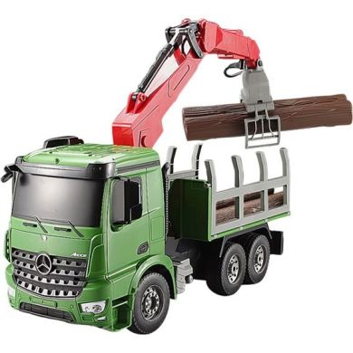 Машинка игрушечная на ручном управлении Лесовоз Mercedes Benz Arocs DOUBLE E E352-003