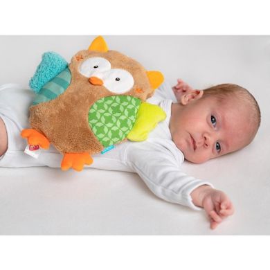 Подушка дитяча зі знімним пакетом для підігріву та охолодження Fehn Сова 071474, 18 x 18