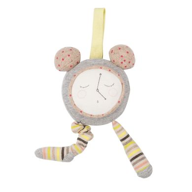 М'яке брязкальце Moulin Roty Будильник 663074, Сірий