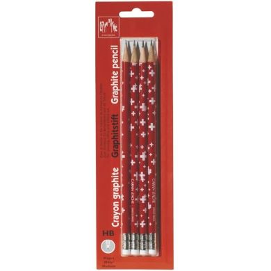 Набор Карандашей Caran d'Ache Totally Swiss Флаг HB, 4 шт 342.372