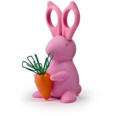 Ножиці і магніт зі скріпками Bunny Qualy QL10115-PK