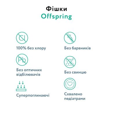 Підгузки Offspring розмір L, 9-13 кг, 36 шт, Кити Offspring DP-OI-FAT-L36P-WTW, L