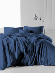 Комплект евро постельного белья SoundSleep MUSLIN Dark Blue Sound sleep 93197663