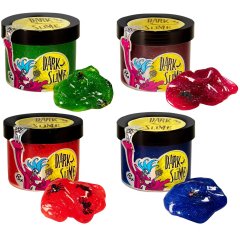 Слайм Strateg Dark slime з декором 71829