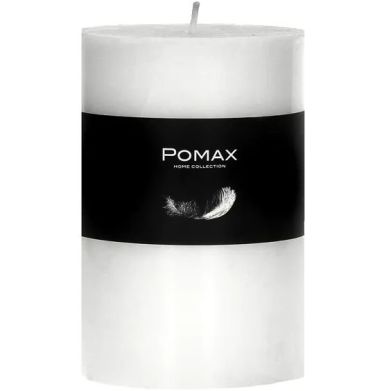 Свічка POMAX, віск, ⌀7xH10 см, білий, арт.Q218W