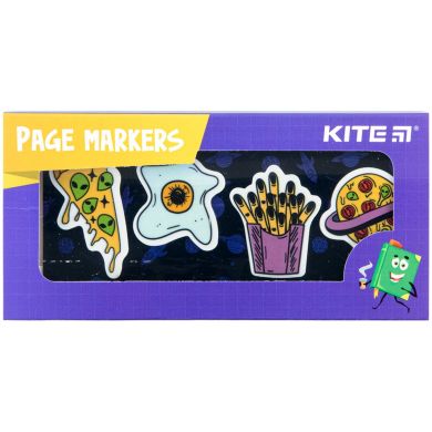 Закладки пластикові 4x20 шт, 35х50 мм, Space food KITE K22-479-1