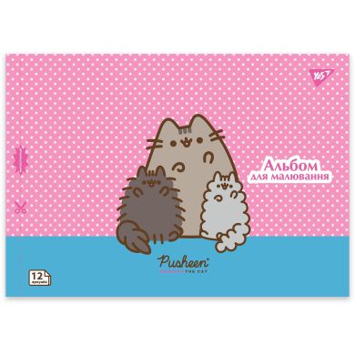 Тетрадь для рисования YES А4 12л/100 скоба, с перфорацией (Pusheen) 130588