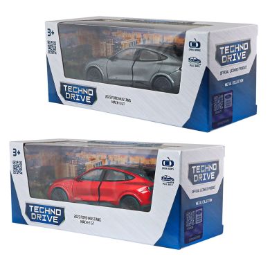 Автомодель FORD MUSTANG MACH-E GT 2023 (червоний, сріблясто-сірий) 250387W