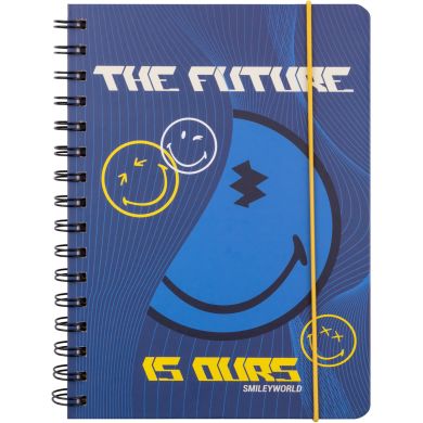 Блокнот YES А5/80 подв. cпіраль з резинкою Smiley World, клітинка 151832