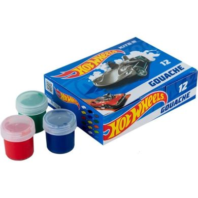 Гуаш, 12 кольорів, 20 мл Hot Wheels Kite HW23-063